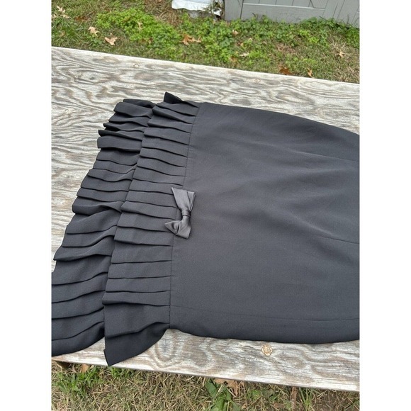 Amanda Smith Black Halter‎ Dress Women’s Size 12 Pleated Hem Back Zip Fairy Fall - Picture 4 of 8